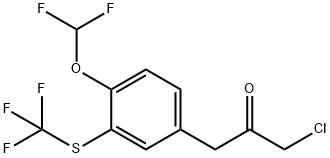 1-Chloro-3-(4-(difluoromethoxy)-3-(trifluoromethylthio)phenyl)propan-2-one Structure