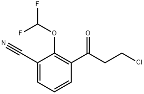 3-(3-Chloropropanoyl)-2-(difluoromethoxy)benzonitrile Structure