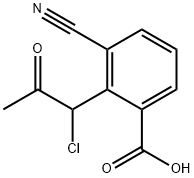 2-(1-Chloro-2-oxopropyl)-3-cyanobenzoic acid Structure