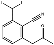 2-(Difluoromethyl)-6-(2-oxopropyl)benzonitrile Structure