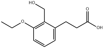 3-(3-Ethoxy-2-(hydroxymethyl)phenyl)propanoic acid Structure