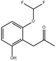 1-(2-(Difluoromethoxy)-6-hydroxyphenyl)propan-2-one Structure