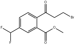 Methyl 2-(3-bromopropanoyl)-5-(difluoromethyl)benzoate Structure