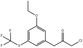 1-Chloro-3-(3-ethoxy-5-(trifluoromethylthio)phenyl)propan-2-one Structure