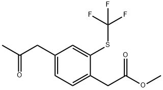 Methyl 4-(2-oxopropyl)-2-(trifluoromethylthio)phenylacetate Structure