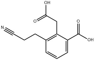 2-Carboxy-6-(2-cyanoethyl)phenylacetic acid Structure