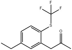 1-(5-Ethyl-2-(trifluoromethylthio)phenyl)propan-2-one 구조식 이미지