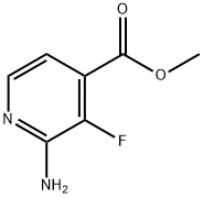 4-Pyridinecarboxylic acid, 2-amino-3-fluoro-, methyl ester 구조식 이미지