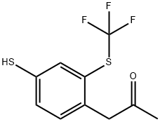 4-(2-Oxopropyl)-3-(trifluoromethylthio)thiophenol Structure