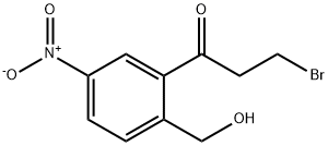 2-(3-Bromopropanoyl)-4-nitrobenzylalcohol Structure