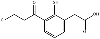 3-(3-Chloropropanoyl)-2-mercaptophenylacetic acid Structure