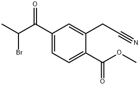 Methyl 4-(2-bromopropanoyl)-2-(cyanomethyl)benzoate Structure