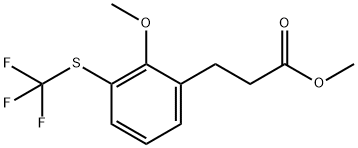 Methyl 3-(2-methoxy-3-(trifluoromethylthio)phenyl)propanoate Structure