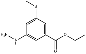 Ethyl 3-hydrazinyl-5-(methylthio)benzoate Structure