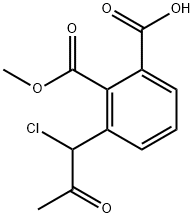 Methyl 2-carboxy-6-(1-chloro-2-oxopropyl)benzoate Structure