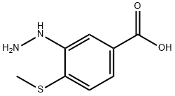 3-Hydrazinyl-4-(methylthio)benzoic acid Structure