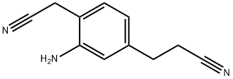 2-Amino-4-(2-cyanoethyl)phenylacetonitrile 구조식 이미지
