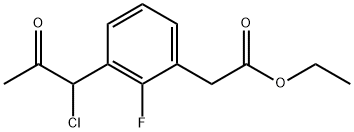 Ethyl 3-(1-chloro-2-oxopropyl)-2-fluorophenylacetate Structure