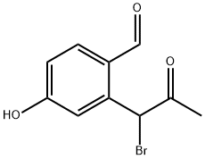 2-(1-Bromo-2-oxopropyl)-4-hydroxybenzaldehyde Structure