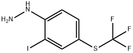 1-(2-Iodo-4-(trifluoromethylthio)phenyl)hydrazine Structure