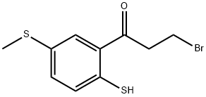 2-(3-Bromopropanoyl)-4-(methylthio)thiophenol 구조식 이미지