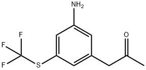 1-(3-Amino-5-(trifluoromethylthio)phenyl)propan-2-one 구조식 이미지