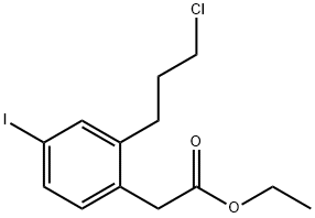 Ethyl 2-(3-chloropropyl)-4-iodophenylacetate Structure