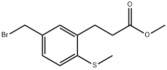 Methyl 3-(5-(bromomethyl)-2-(methylthio)phenyl)propanoate Structure