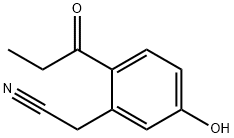 5-Hydroxy-2-propionylphenylacetonitrile Structure