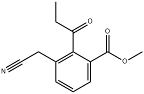 Methyl 3-(cyanomethyl)-2-propionylbenzoate Structure