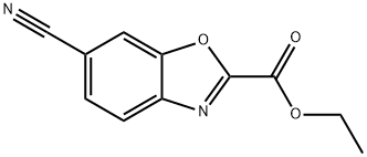 2-Benzoxazolecarboxylic acid, 6-cyano-, ethyl ester 구조식 이미지