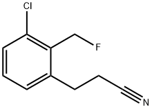 3-(3-Chloro-2-(fluoromethyl)phenyl)propanenitrile Structure