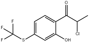 2-(2-Chloropropanoyl)-5-(trifluoromethylthio)phenol Structure