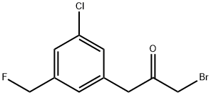 1-Bromo-3-(3-chloro-5-(fluoromethyl)phenyl)propan-2-one Structure