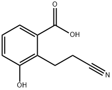 2-(2-Cyanoethyl)-3-hydroxybenzoic acid Structure