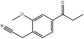 2-Methoxy-4-propionylphenylacetonitrile 구조식 이미지