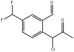 2-(1-Chloro-2-oxopropyl)-5-(difluoromethyl)benzaldehyde Structure