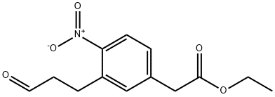 Ethyl 4-nitro-3-(3-oxopropyl)phenylacetate Structure