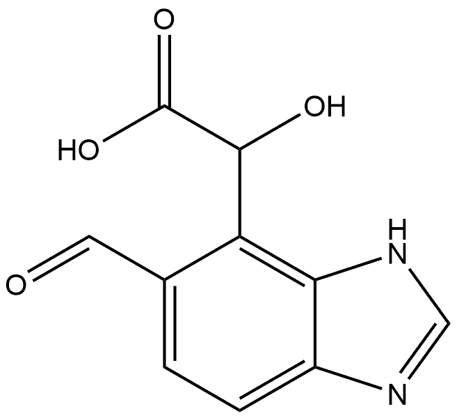 2-(5-Formyl-1H-benzo[d]imidazol-4-yl)-2-hydroxyacetic acid Structure