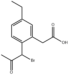 2-(1-Bromo-2-oxopropyl)-5-ethylphenylacetic acid Structure