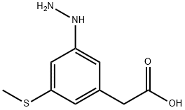 3-Hydrazinyl-5-(methylthio)phenylacetic acid Structure