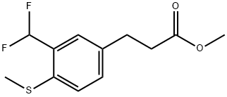 Methyl 3-(3-(difluoromethyl)-4-(methylthio)phenyl)propanoate Structure