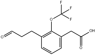 3-(3-Oxopropyl)-2-(trifluoromethoxy)phenylacetic acid Structure