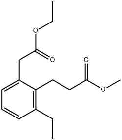 Ethyl 3-ethyl-2-(3-methoxy-3-oxopropyl)phenylacetate Structure