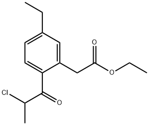 Ethyl 2-(2-chloropropanoyl)-5-ethylphenylacetate Structure