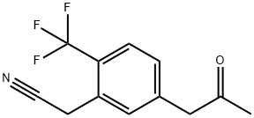 5-(2-Oxopropyl)-2-(trifluoromethyl)phenylacetonitrile Structure