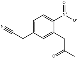 4-Nitro-3-(2-oxopropyl)phenylacetonitrile Structure