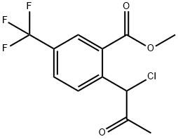 Methyl 2-(1-chloro-2-oxopropyl)-5-(trifluoromethyl)benzoate Structure