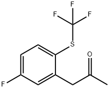 1-(5-Fluoro-2-(trifluoromethylthio)phenyl)propan-2-one Structure