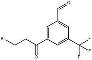 3-(3-Bromopropanoyl)-5-(trifluoromethyl)benzaldehyde Structure